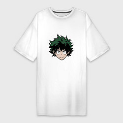 Футболка женская-платье Izuku Midoriya, цвет: белый