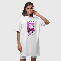 Футболка женская-платье Skull Hooligan, цвет: белый — фото 2