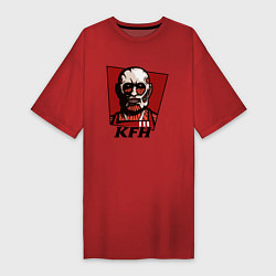 Футболка женская-платье KFH - Kentucky Fried Human, цвет: красный