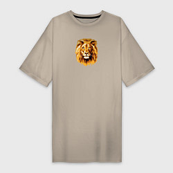 Женская футболка-платье Голова Льва