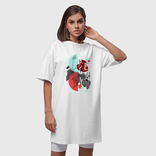 Женская футболка-платье Peony / Белый – фото 3