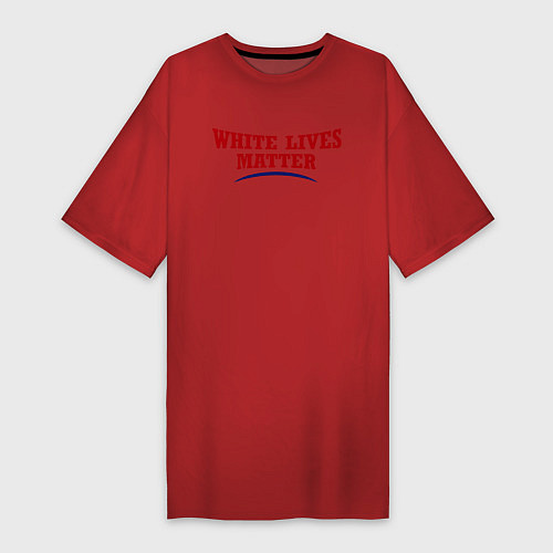 Женская футболка-платье White lives matters / Красный – фото 1