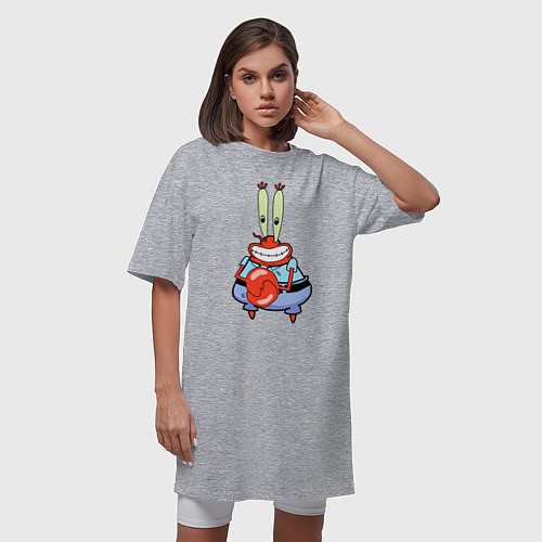 Женская футболка-платье Мистер Крабс / Меланж – фото 3
