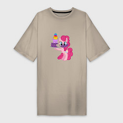 Футболка женская-платье My Little Pony Pinkie Pie, цвет: миндальный