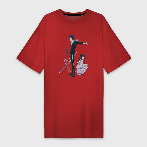 Женская футболка-платье Бездомный Бог / Красный – фото 1