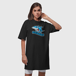 Футболка женская-платье Sharks, цвет: черный — фото 2