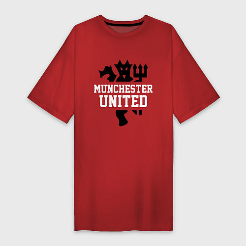 Женская футболка-платье Манчестер Юнайтед Red Devils / Красный – фото 1