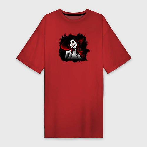 Женская футболка-платье Resident Evil Леди / Красный – фото 1