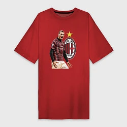 Женская футболка-платье Zlatan Ibrahimovic Milan Italy