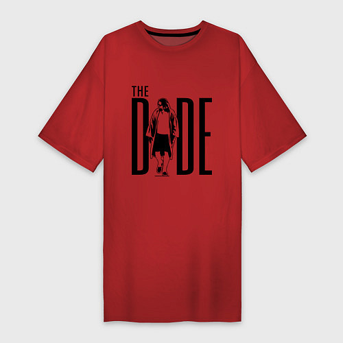 Женская футболка-платье The Dude / Красный – фото 1