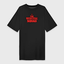 Футболка женская-платье The Suicide Squad лого, цвет: черный