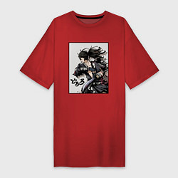 Футболка женская-платье Хяккимару Дороро Z, цвет: красный