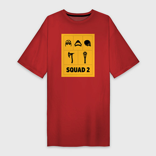 Женская футболка-платье Squad 2 / Красный – фото 1