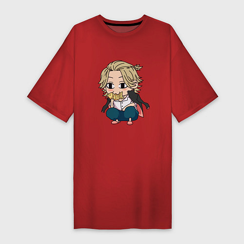 Женская футболка-платье Микки Мандзиро ЧИБИ / Красный – фото 1