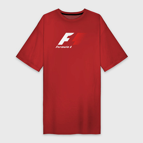 Женская футболка-платье Formula 1 / Красный – фото 1