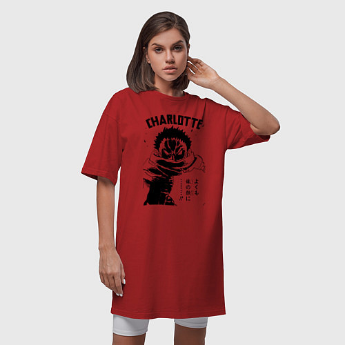 Женская футболка-платье Шарлотта Катакури One Piece / Красный – фото 3