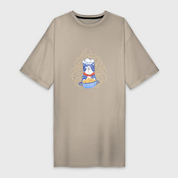 Женская футболка-платье Котик-повар