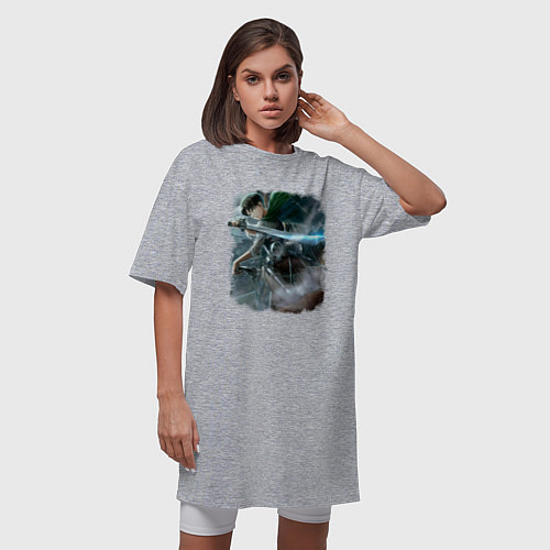 Женская футболка-платье Леви / Меланж – фото 3