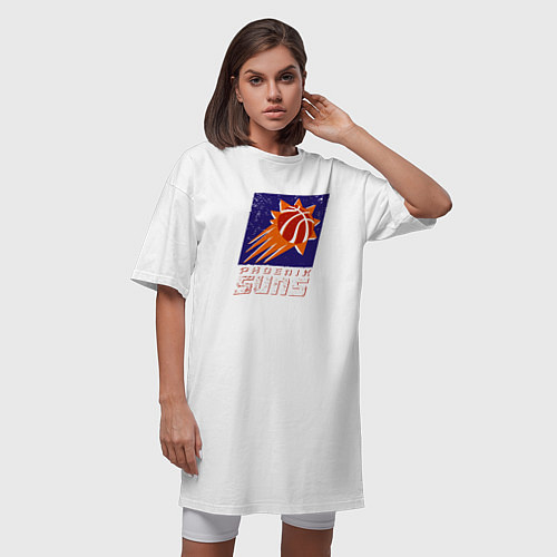 Женская футболка-платье НБА - Финикс / Белый – фото 3