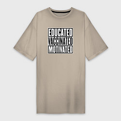 Женская футболка-платье Вакцинация - Мотивация