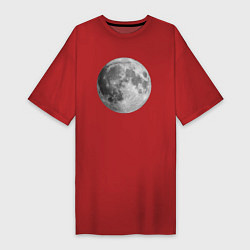 Женская футболка-платье Полнолуние Лунная фаза