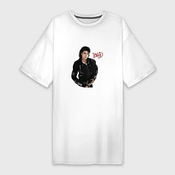 Женская футболка-платье BAD Майкл Джексон