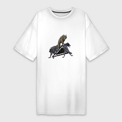 Женская футболка-платье Стая волков
