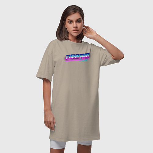 Женская футболка-платье Стремящийся к Мечте / Миндальный – фото 3