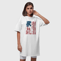 Футболка женская-платье USA Volleyball, цвет: белый — фото 2