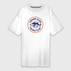 Женская футболка-платье Клуб рыболовов