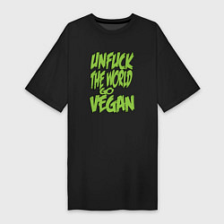 Женская футболка-платье World Go Vegan