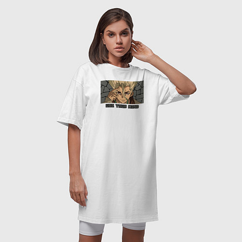 Женская футболка-платье Используй разум / Белый – фото 3