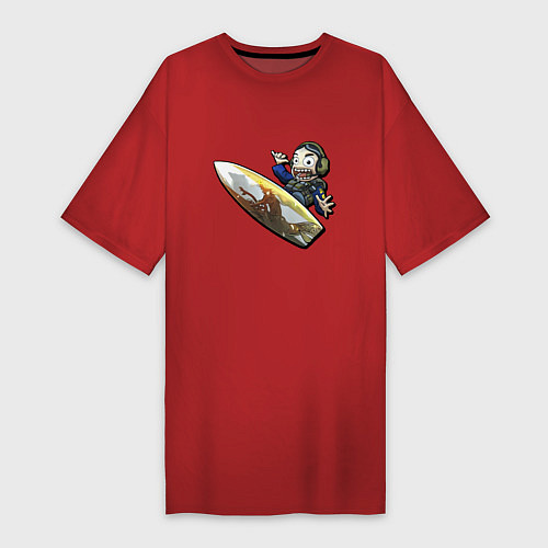Женская футболка-платье Dragon Lore Surf Ava / Красный – фото 1