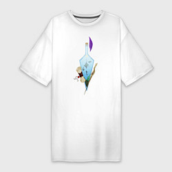 Женская футболка-платье Миры в стекле - Летающие острова