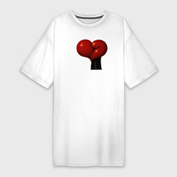 Женская футболка-платье Боксерские перчатки- сердце
