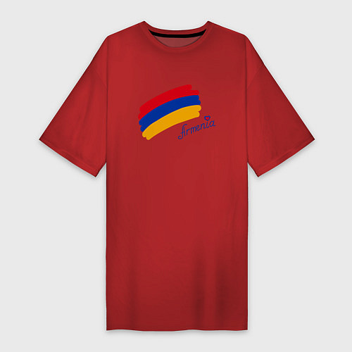 Женская футболка-платье Любимая Армения / Красный – фото 1