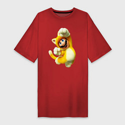 Женская футболка-платье Mario cat