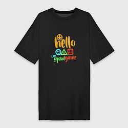 Женская футболка-платье Hello Squid Game