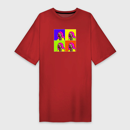 Женская футболка-платье PopAsia / Красный – фото 1