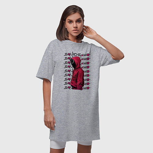 Женская футболка-платье SQUID GAME ИГРА В КАЛЬМАРА, 029 / Меланж – фото 3