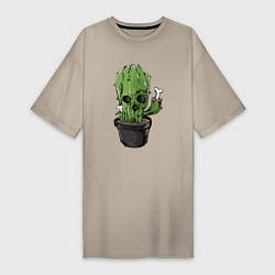 Женская футболка-платье Смертельный кактус