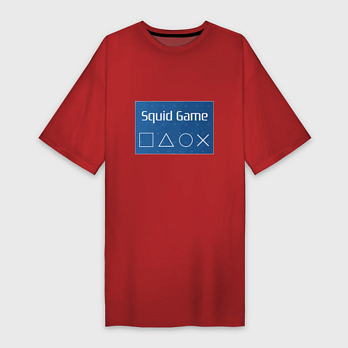 Женская футболка-платье Squid Gamer / Красный – фото 1
