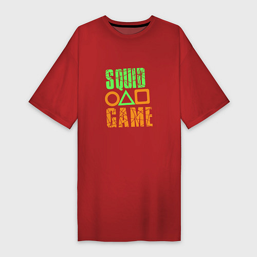 Женская футболка-платье Game - Кальмар / Красный – фото 1