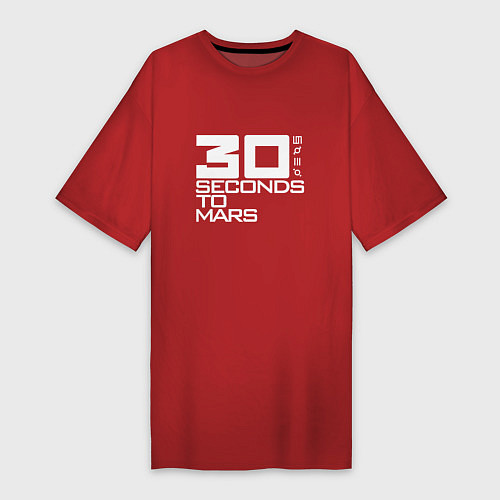 Женская футболка-платье 30 Seconds To Mars logo / Красный – фото 1