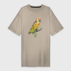 Женская футболка-платье Любимый попугай
