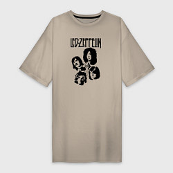 Женская футболка-платье Участники группы Led Zeppelin