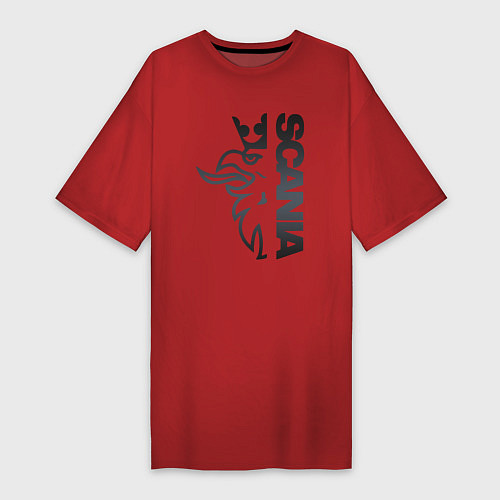 Женская футболка-платье Scania Орёл / Красный – фото 1