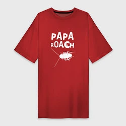Женская футболка-платье Papa roach Таракан