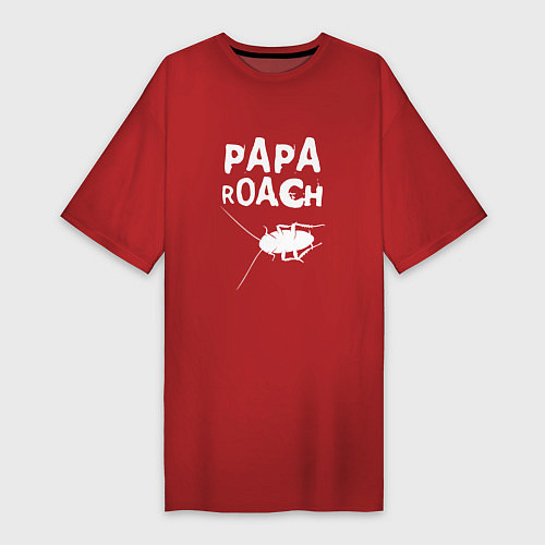Женская футболка-платье Papa roach Таракан / Красный – фото 1