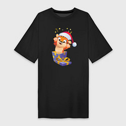 Женская футболка-платье Тигрёнок в качестве подарка